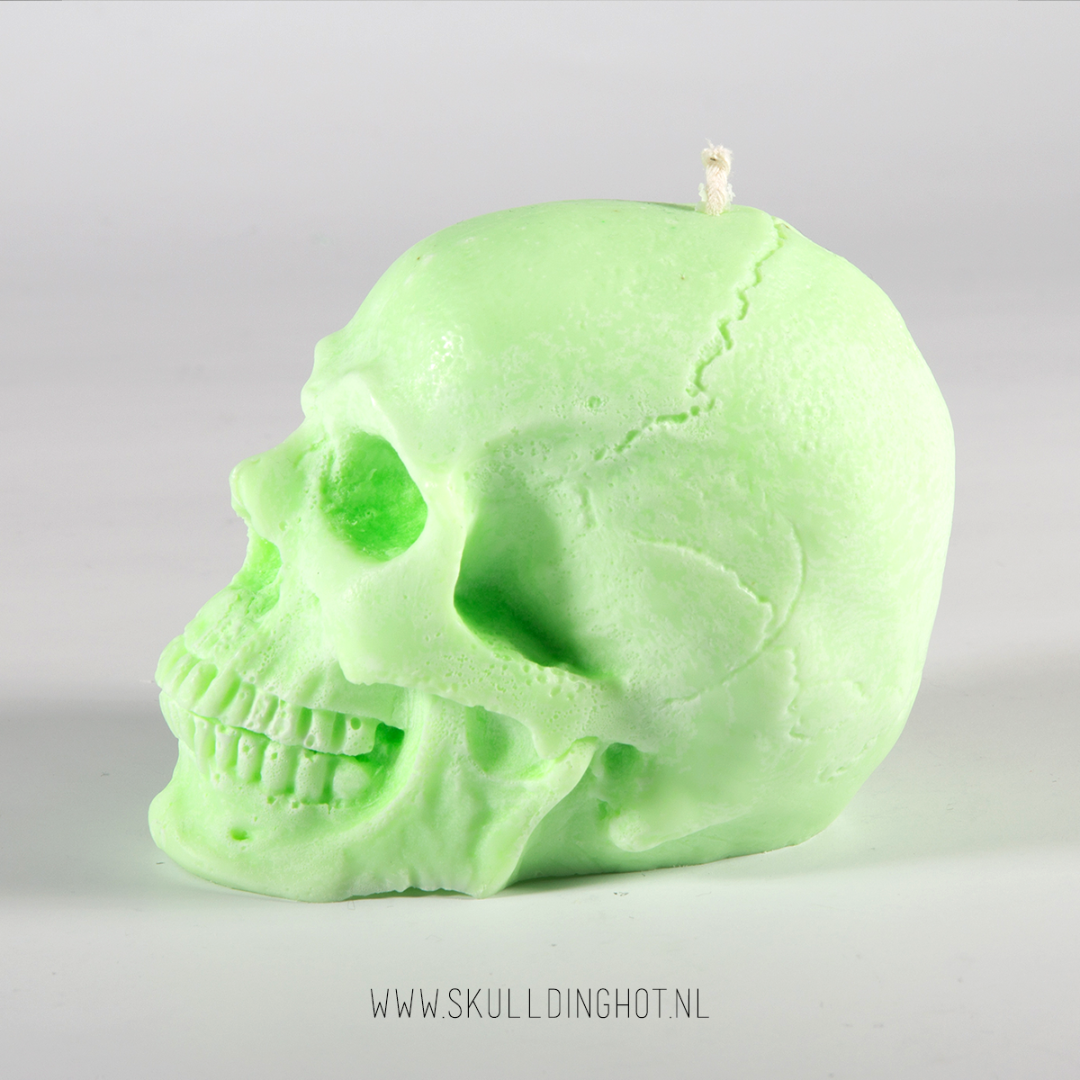 Schedelkaars groen neon