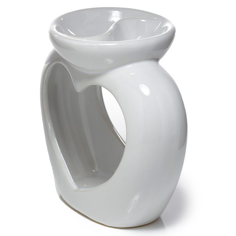 Fragrance burner white heart large