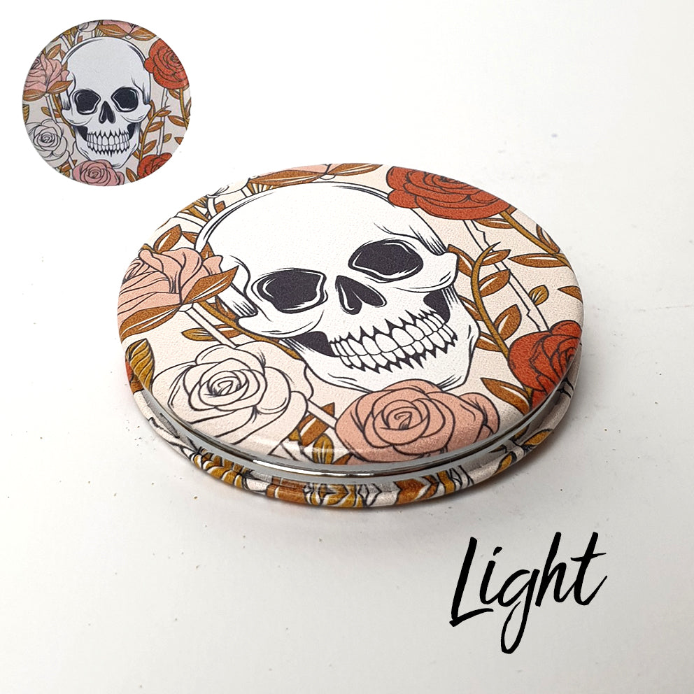 pocket mirror skull