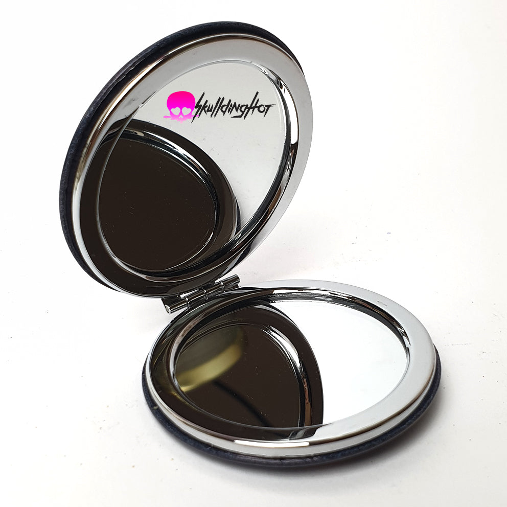 pocket mirror skull