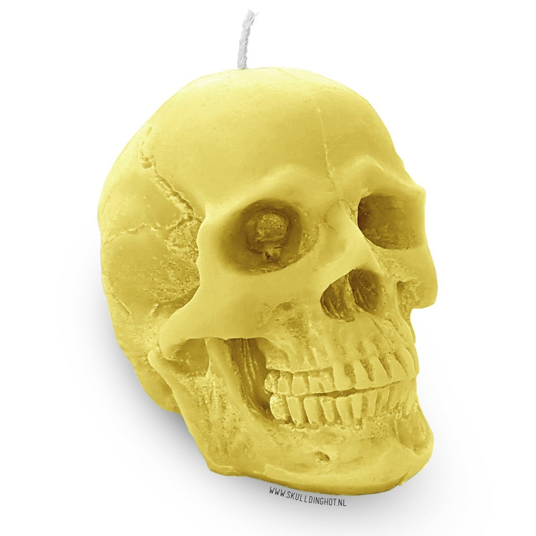 Skull candle yellow