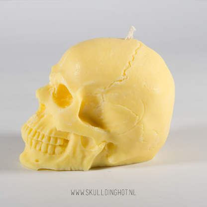 Skull candle yellow