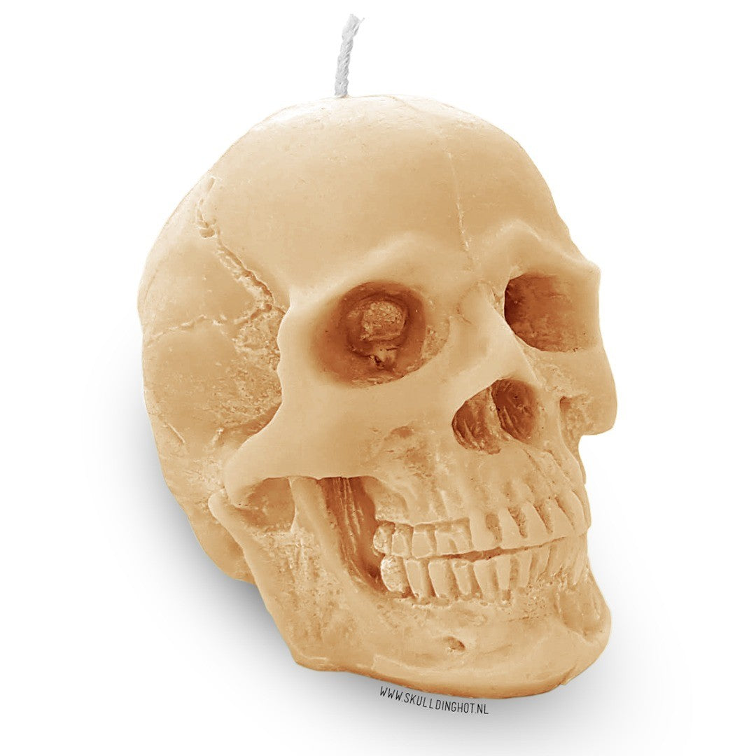 Skull candle peach