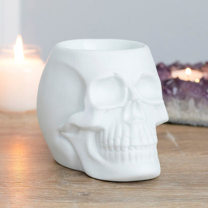 Fragrance burner skull white