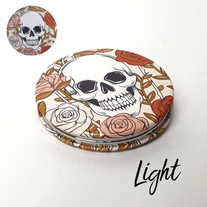 pocket mirror skull